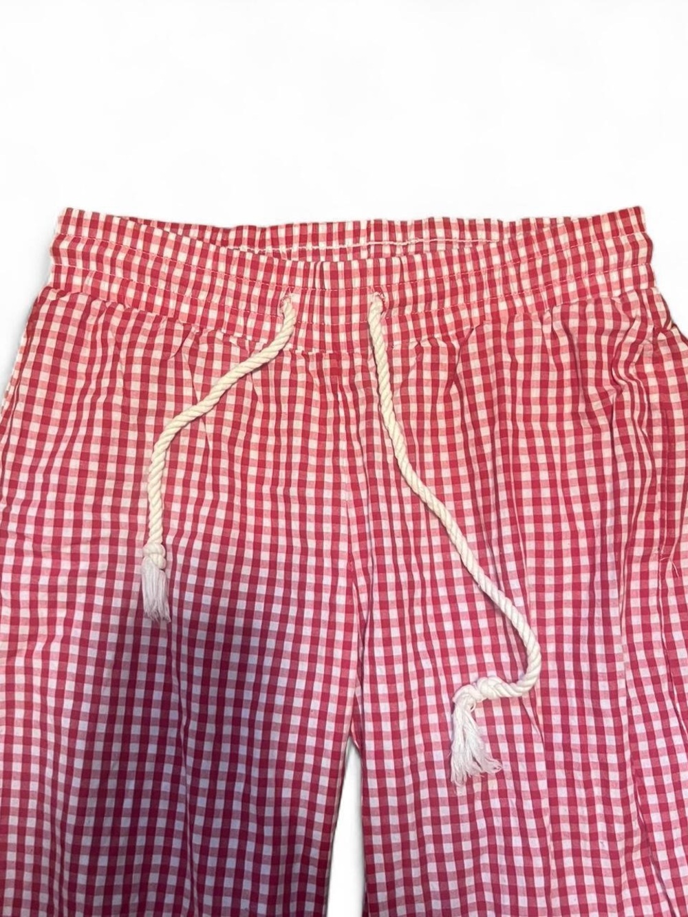 Edikted Red and White Gingham Wide-Leg Pants - Picture 2 of 4